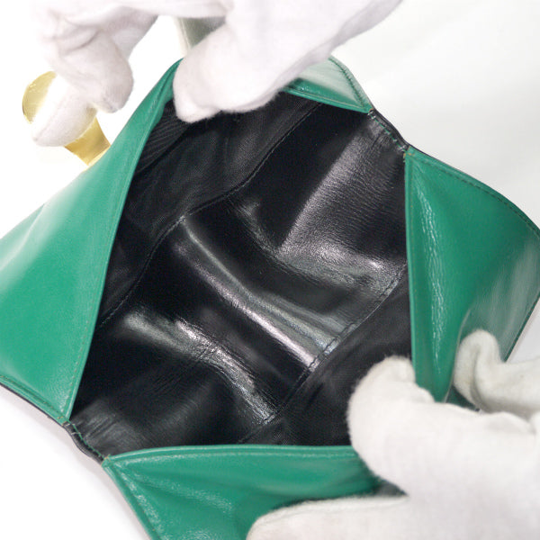 OLD Gucci ＜訳あり＞総革デュアルトーン長財布（黒×緑）