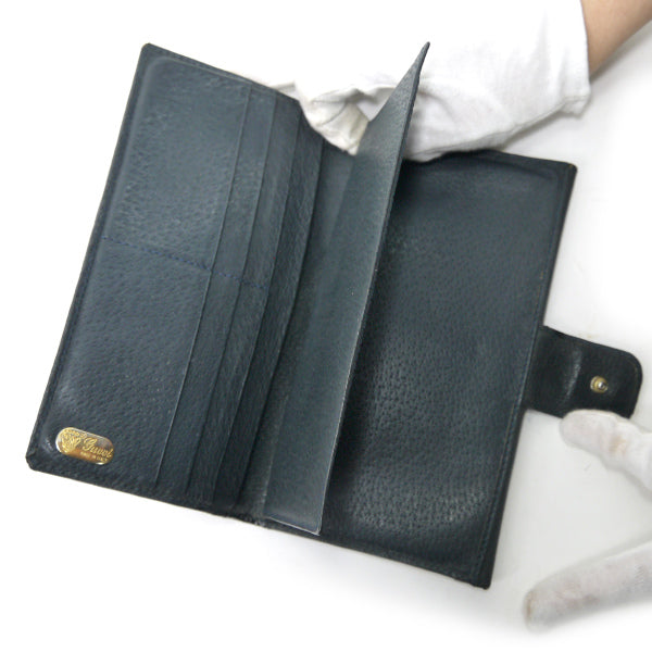OLD Gucci　定番シェリーWホック長財布（青）