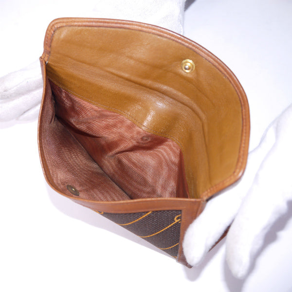 OLD Gucci 流れ星柄キャンバス長財布（茶）