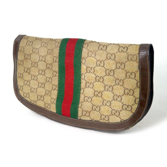 OLD Gucci 70s!メキシコ製!!ハーフムーンお財布クラッチ