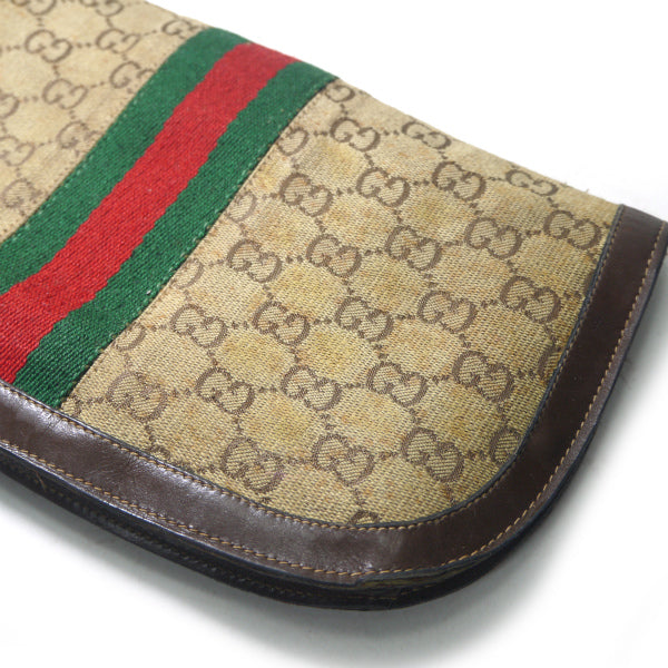 S*o様 希少 レア GUCCI 70年代 オールドグッチ クラッチバッグ シェ OLD Gucci 70s!メキシコ製!!ハーフムーンお財布クラッチ – Vintage