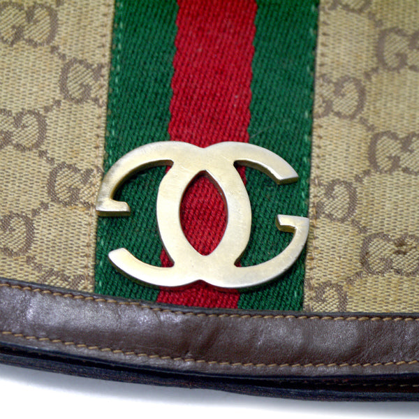 OLD Gucci 70s!メキシコ製!!ハーフムーンお財布クラッチ