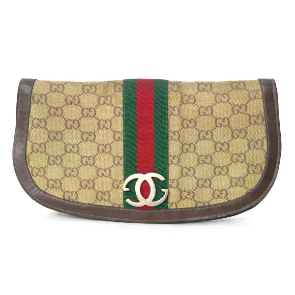 OLD Gucci 70s!メキシコ製!!ハーフムーンお財布クラッチ