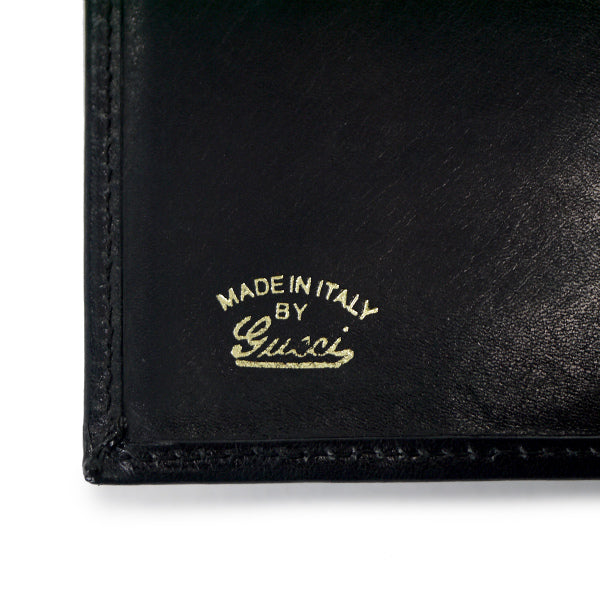 OLD Gucci　総革シェリーWホック長財布（黒）