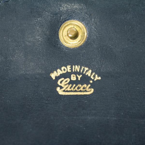 OLD Gucci　GG柄Wホック長財布（青）