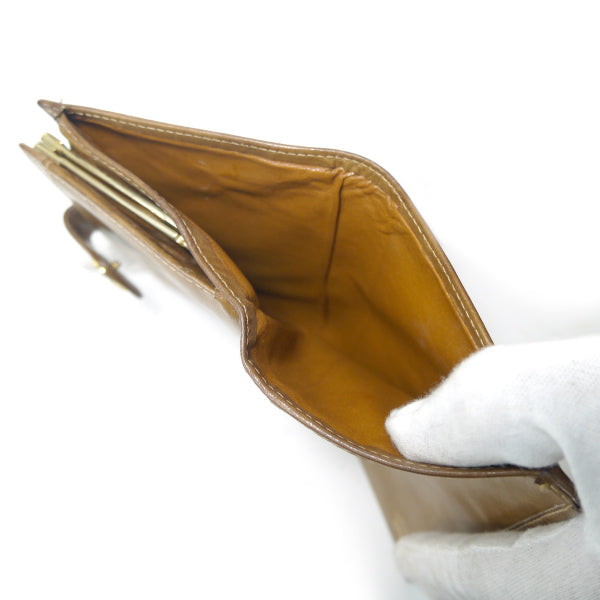 OLD Gucci　マイクロGGがま口ミドル折財布（茶/ジャガード）