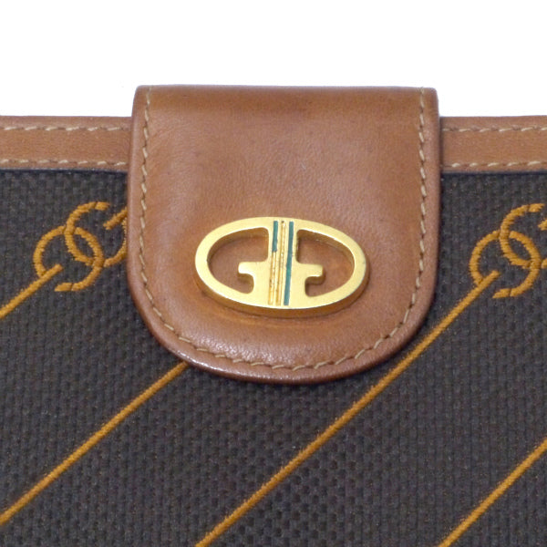 OLD Gucci 70s!流れ星柄キャンバス長財布（茶）