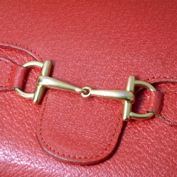 OLD Gucci ホースビット レザー折財布（赤）