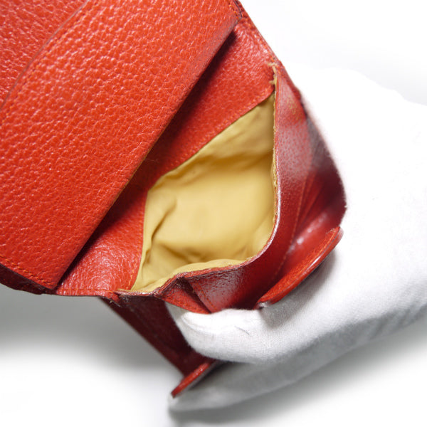 OLD Gucci ホースビット レザー折財布（赤）