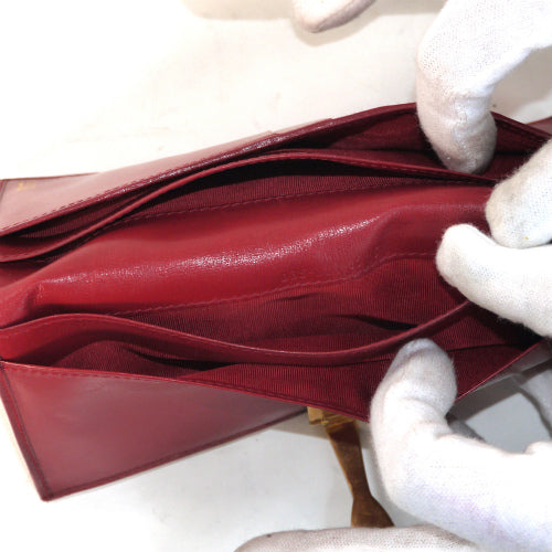 OLD Gucci　＜訳アリ格安＞本革チャーム付き長財布（赤）