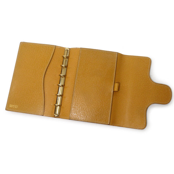 OLD Gucci ホースビット レザーバインダー手帳カバー（キャメル）