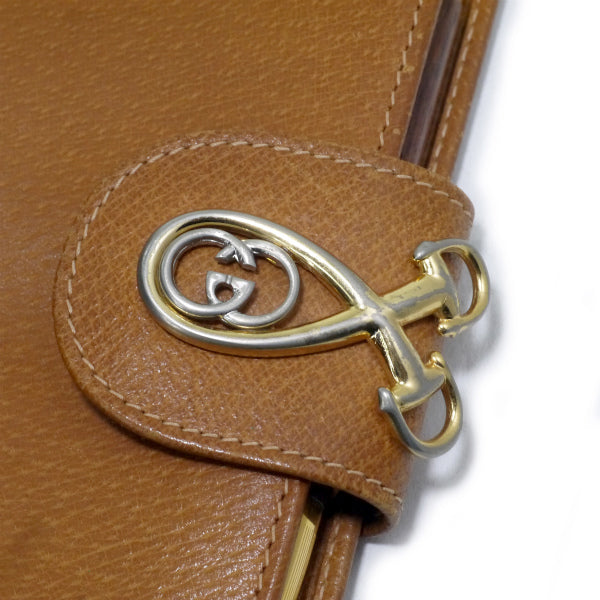 OLD Gucci ホースビット レザースケジュール手帳（キャメル）