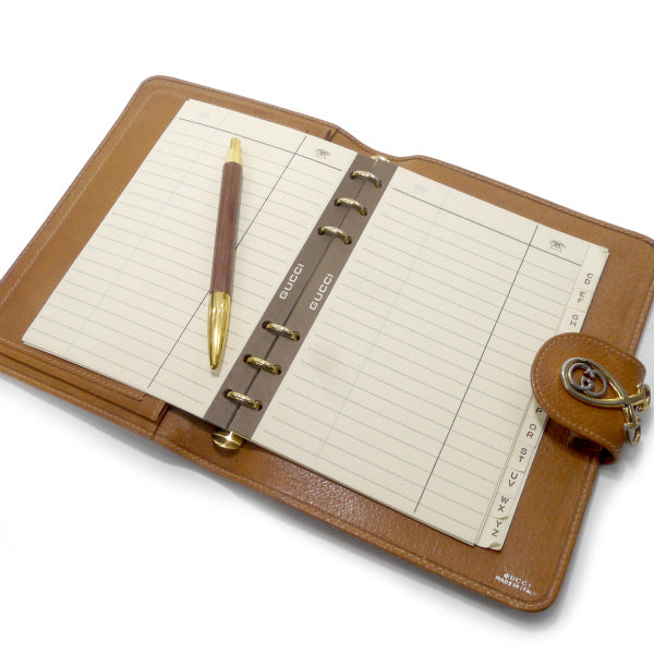 OLD Gucci ホースビット レザースケジュール手帳（キャメル）