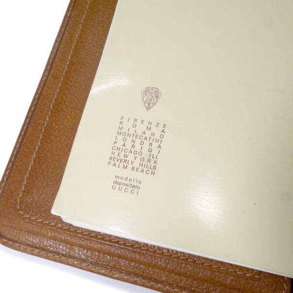 OLD Gucci ホースビット レザースケジュール手帳（キャメル）