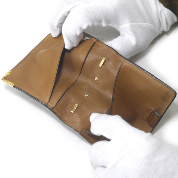 オールドグッチ 70sシェリーライン本革手帳ケース（キャメル）