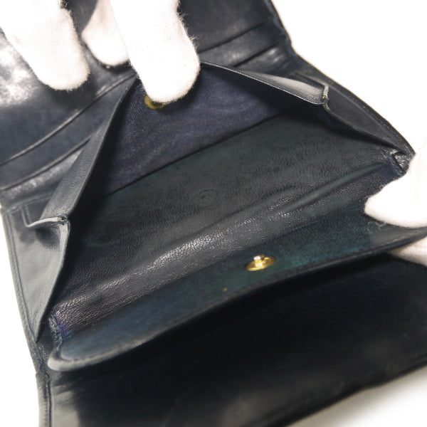 OLD Gucci　GG柄ミドル折財布（青）