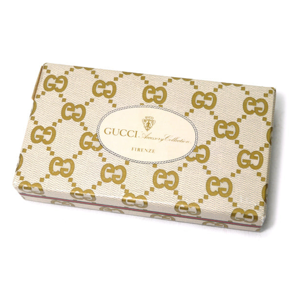 OLD Gucci　デッドストック！総革GGキーケース（茶/箱付き）