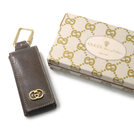 OLD Gucci　デッドストック！総革GGキーケース（茶/箱付き）