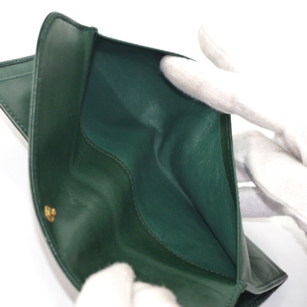 OLD Gucci　総革シェリーステッチ長財布（緑）