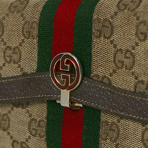 OLD Gucci　ジャガード長財布（茶）