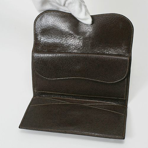OLD Gucci　ジャガード長財布（茶）