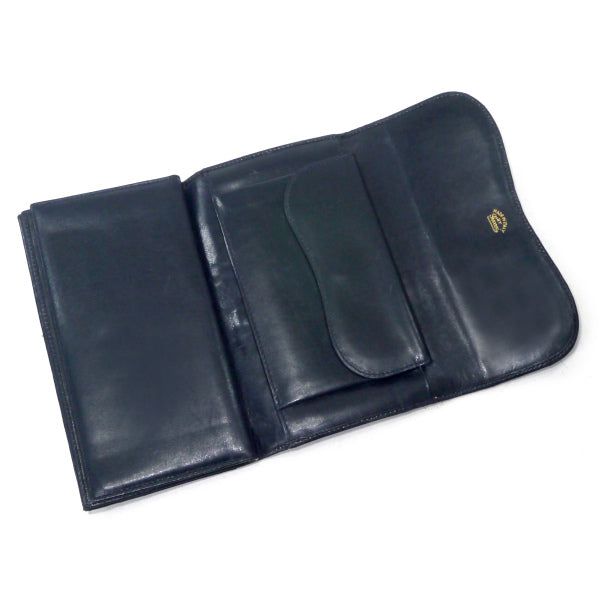 オールドグッチ　ジャガード財布（紺GG）