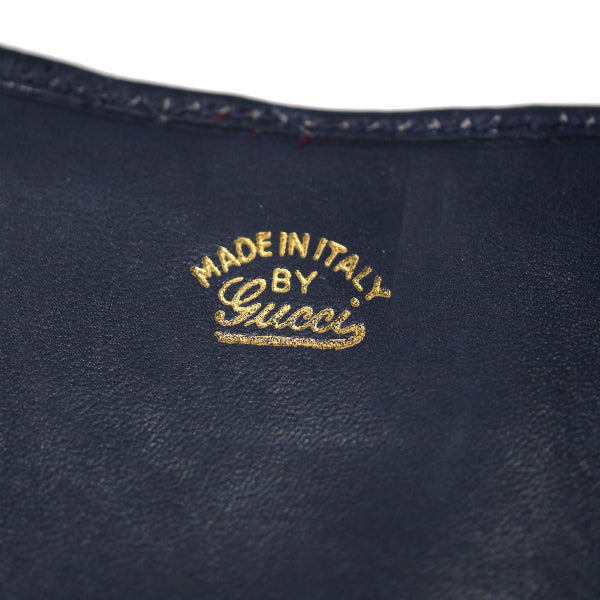 オールドグッチ　ジャガード財布（紺GG）
