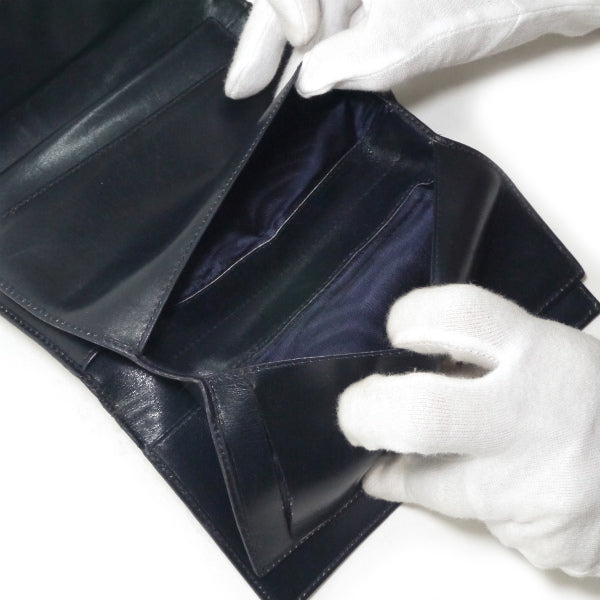 オールドグッチ　ジャガード財布（紺GG）