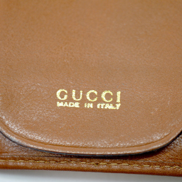 OLD Gucci　総革ホースビット金具キーケース（茶/箱付き）