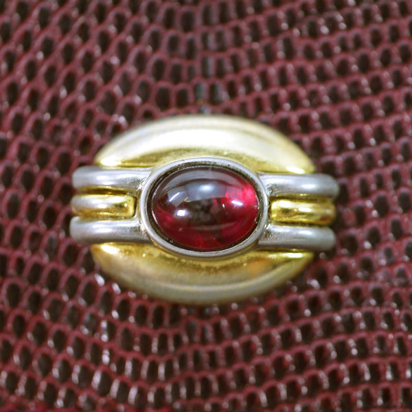 OLD Gucci ガーネット/リザードがま口財布（ボルドー）