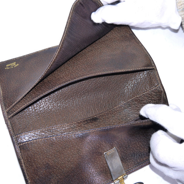 OLD Gucci　70s筆記体ロゴ長財布（茶）