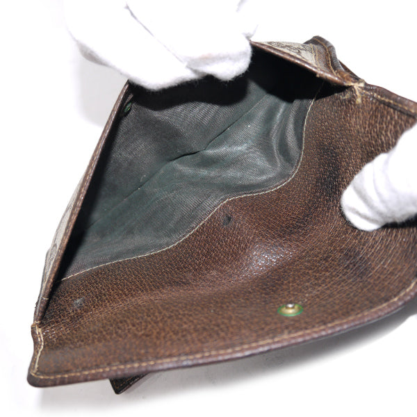 OLD Gucci　70s筆記体ロゴ長財布（茶）