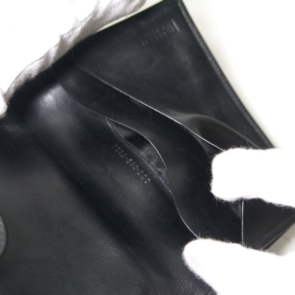 OLD Gucci　マイクロGGがま口ミドル折財布（黒）