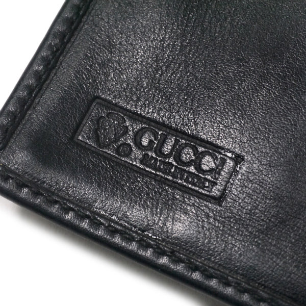 OLD Gucci　マイクロGGがま口ミドル折財布（黒）