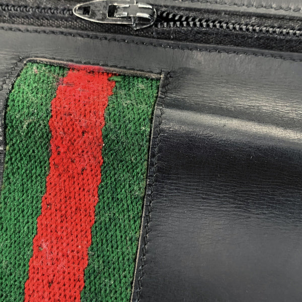 OLD Gucci  総革シェリーGG金具ハーフムーン財布（黒）