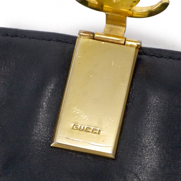 OLD Gucci  総革シェリーGG金具ハーフムーン財布（黒）