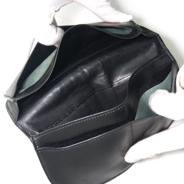 OLD Gucci  総革シェリーGG金具ハーフムーン財布（黒）