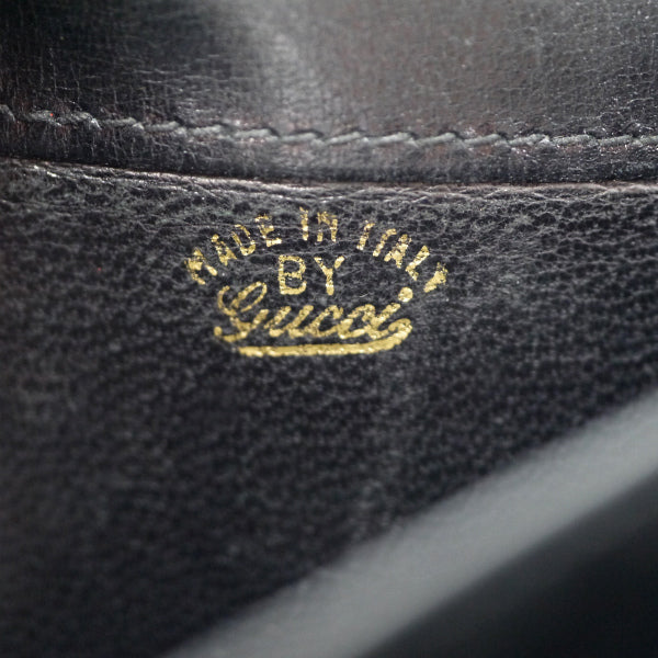 OLD Gucci  総革シェリーGG金具ハーフムーン財布（黒）