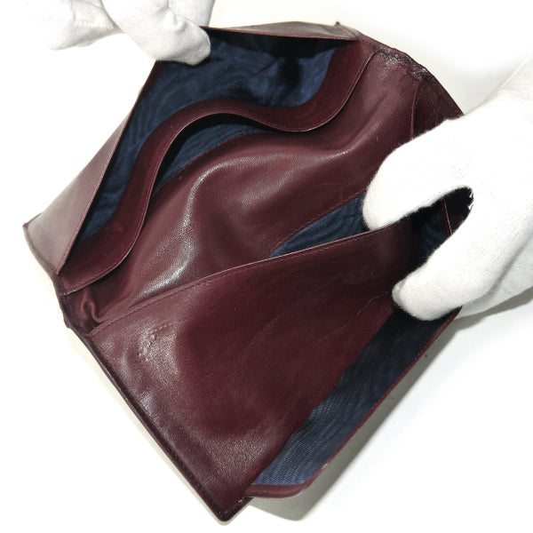 OLD Gucci ＜訳アリ＞流れ星柄キャンバス長財布（紺×ボルドー）