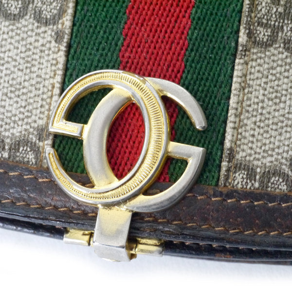 OLD Gucci  シェリーGG金具ハーフムーン財布（茶）