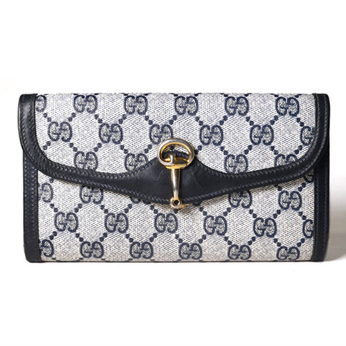 OLD Gucci　ビットモチーフ長財布（黒GG）