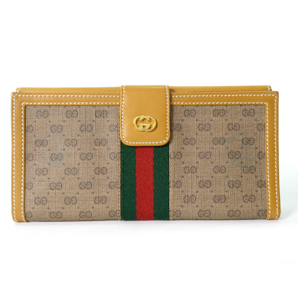 OLD Gucci マイクロGGシェリー長財布（キャメル）