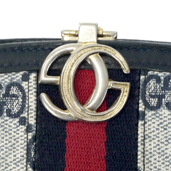 OLD Gucci  シェリーGG金具ハーフムーン財布（青）