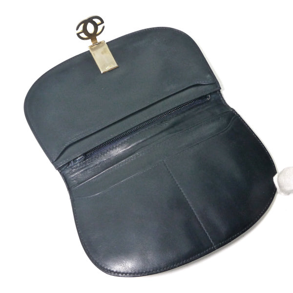 OLD Gucci  シェリーGG金具ハーフムーン財布（青）