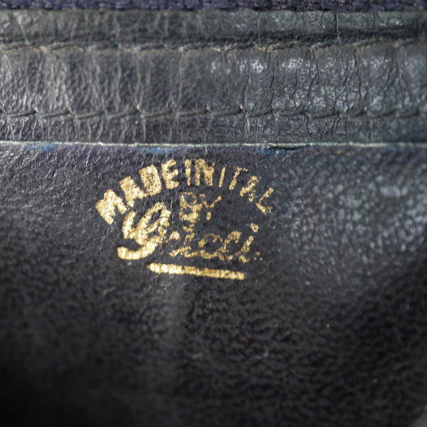 OLD Gucci  シェリーGG金具ハーフムーン財布（青）