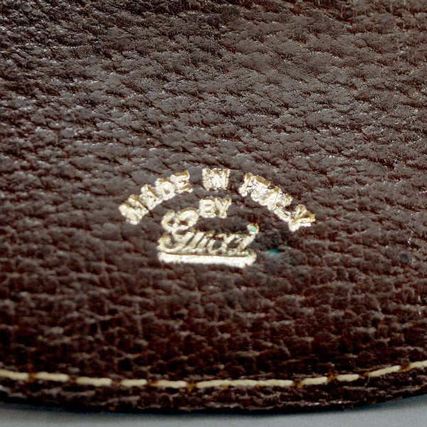 OLD Gucci 半円型ビット留め具財布（茶）