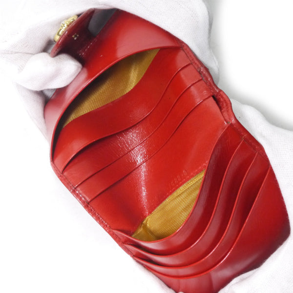 OLD Gucci  総革ホースシュー折財布（赤）