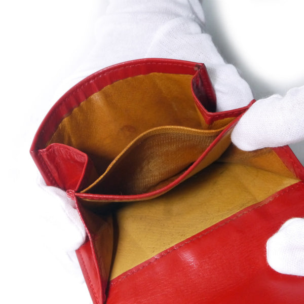 OLD Gucci  総革ホースシュー折財布（赤）