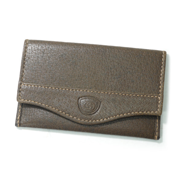 OLD Gucci　ピグスキン カードケース（茶）