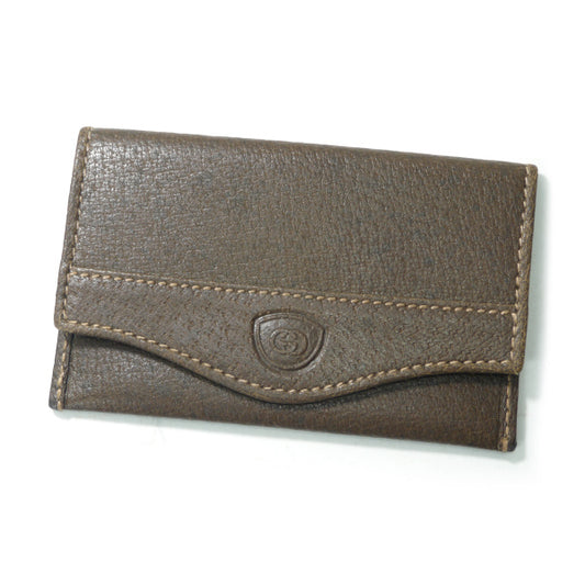 OLD Gucci　ピグスキン カードケース（茶）